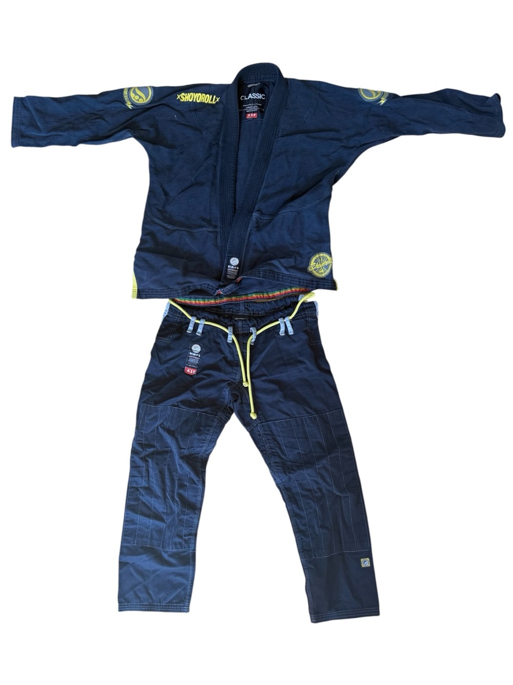 Classic Kids Brazilian Jiu-Jitsu Gi with Yellow Accents 

Shoyoroll Brazilian Ji